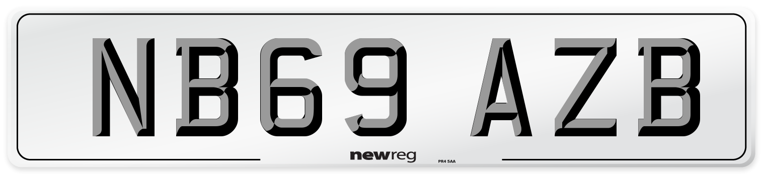 NB69 AZB Number Plate from New Reg